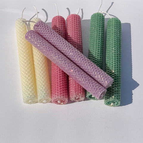 Classic Glitter Taper Candles