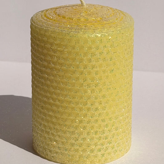 Our lemon yellow classic glitter glows with a bright, cheerful sunshine hue, wrapped in opalescent glitter and a golden undertone-infusing your space with a sparkling burst of joy and light.