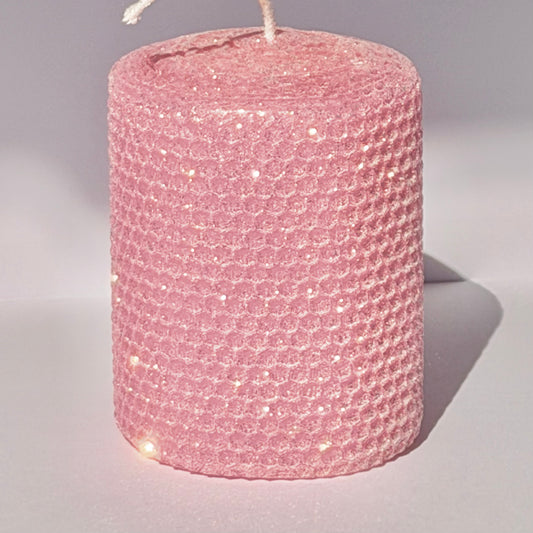Our pink classic glitter radiates a soft, cheerful pink, wrapped in opalescent glitter and a gold undertone-infusing your space with a bright, uplifting sparkle perfect for any joyful occasion.