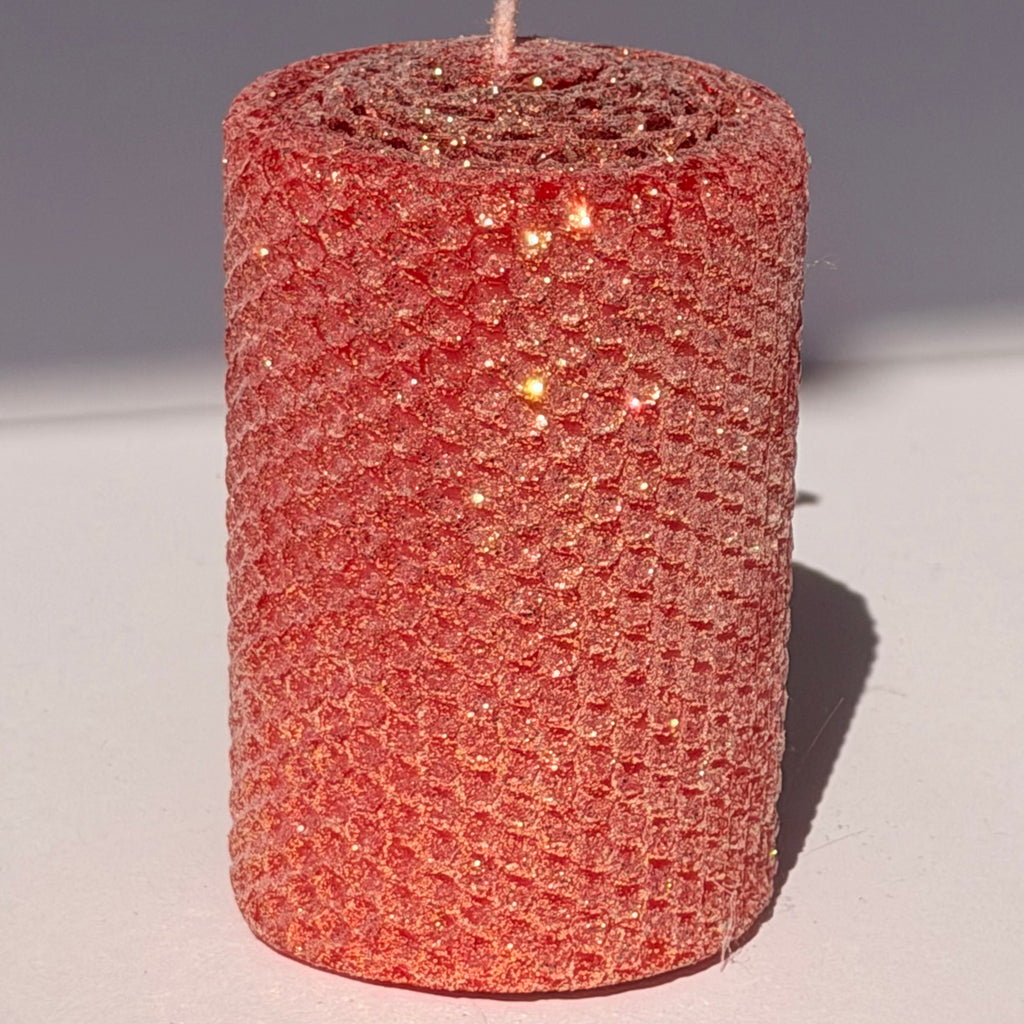 Our red classic glitter glows with a bold passionate crimson orange, wrapped in opalescent glitter and a golden undertone-infusing your space with a dramatic sparkle that captivates all who see it.
