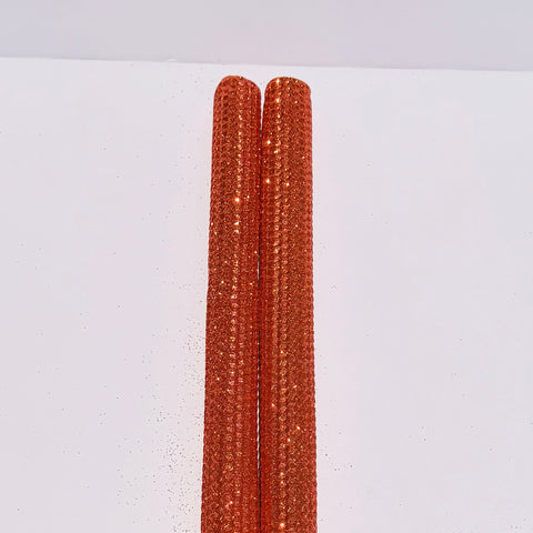 Our mandarin orange metallic glitter radiates a deep, warm citrus glow, fully enveloped in a bold metallic sparkle-infusing your space with a zesty, energetic shimmer that feels bright and invigorating.
