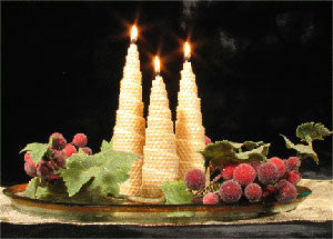 Natural (UNGLITTERED) Beeswax Trio Set